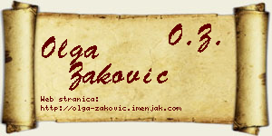 Olga Zaković vizit kartica